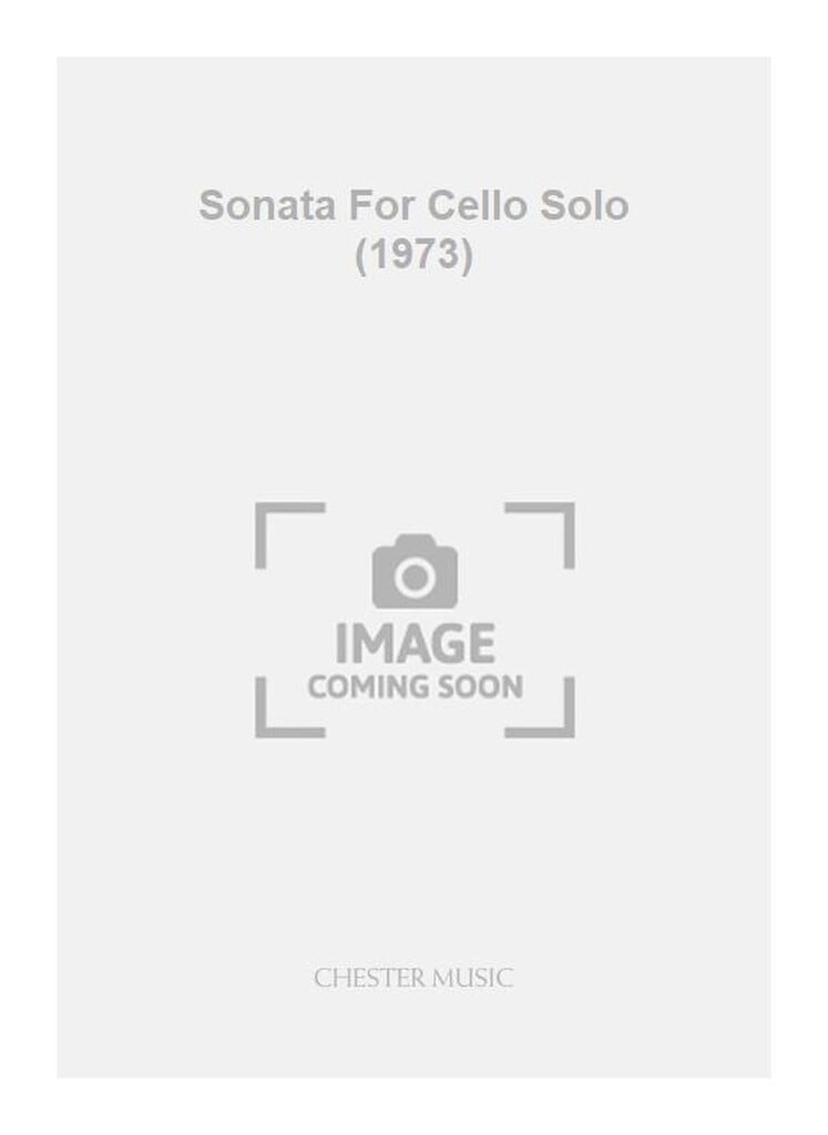 Sonata For Cello Solo (1973)